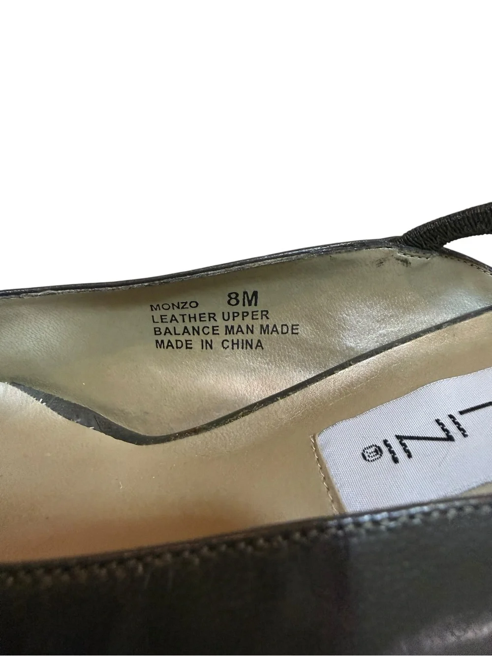 VTG Bellini Monzo Taupe Gray Leather Slingback Heels Square Toe Size 8M